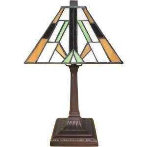 LumiLamp 5LL-6109 Tischlampe Tiffany 20x20x34 cm E14-max...