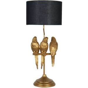 Clayre & Eef 5LMC0006 Tischlampe Gold Papageien...