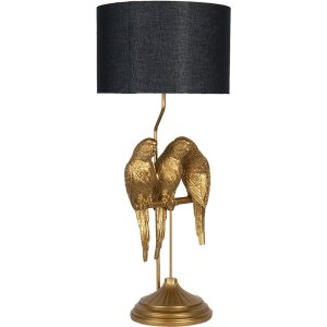 Clayre & Eef 5LMC0006 Tischlampe Gold Papageien...