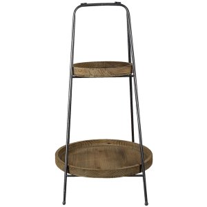 Clayre & Eef 5Y0913 Etagere 2 Etagen Braun Ø...