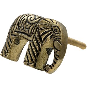 Clayre & Eef 64987 Türknopf Elefant Goldfarbig...