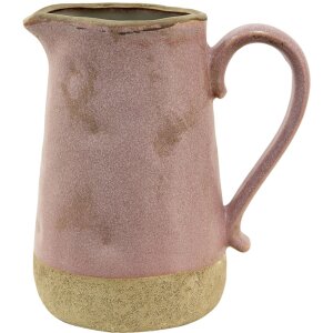 Clayre & Eef 6CE1381L Dekorativer Krug Rosa, Beige...