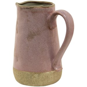 Clayre & Eef 6CE1381L Dekorativer Krug Rosa, Beige...