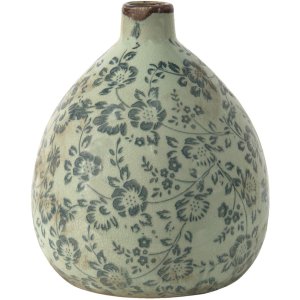 Clayre & Eef 6CE1391M Deko Vase Blau, Weiß...