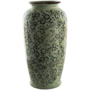 Clayre & Eef 6CE1392L Deko Vase Blau, Weiß...