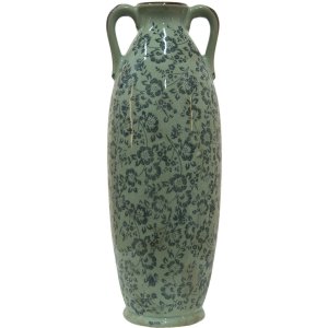 Clayre & Eef 6CE1393L Deko Vase Blau, Weiß...