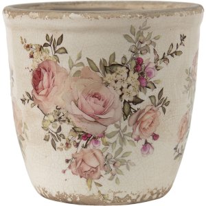 Clayre & Eef 6CE1421M Blumentopf für Innen Rosa,...