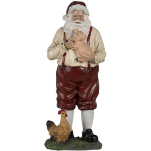 Clayre & Eef 6PR4755 Weihnachtsmann 11x9x27 cm Rot,...