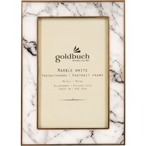 Goldbuch Metall-Portraitrahmen Marble 10x15 cm weiß