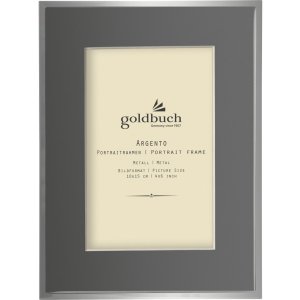 Goldbuch Metall-Rahmen Argento 10x15 cm mit grauem...