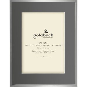 Goldbuch Metall-Rahmen Argento 13x18 cm mit grauem...