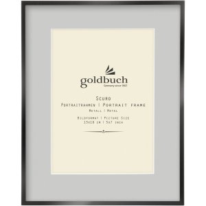 Goldbuch Metall-Fotorahmen Scuro schwarz mit Passepartout...