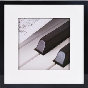 Henzo Holzrahmen Piano 40x40 cm schwarz mit Passepartout...