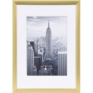 Henzo Alurahmen Manhattan gold 13x18 cm mit Passepartout...