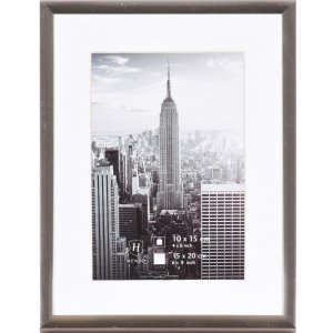 15x20 cm Bilderrahmen Aluminium Manhattan in grau