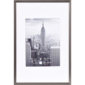 stahl-grauer Bilderrahmen Aluminium Manhattan 20x30 cm