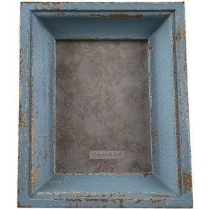 Clayre & Eef 2F0861 Bilderrahmen Blau 21x6x26 cm -...