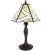 Clayre & Eef 5LL-6189 Lampă de masă Tiffany bej ,maro Ø 31x43 cm E27-max 1x40W