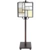 Clayre & Eef 5LL-6190 Lampă de masă Tiffany gri, alb 13x13x28 cm E14-max 1x25W