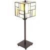 Clayre & Eef 5LL-6190 Lampă de masă Tiffany gri, alb 13x13x28 cm E14-max 1x25W