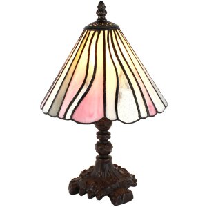 Clayre & Eef 5LL-6193 Tiffany Tischlampe Rosa, Blau...