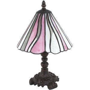 Clayre & Eef 5LL-6193 Tiffany Tischlampe Rosa, Blau...