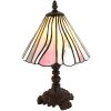 Clayre & Eef 5LL-6193 Lampă de masă Tiffany roz, albastru Ø 20x34 cm E14-max 1x25W