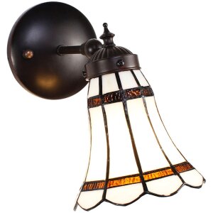 Clayre & Eef 5LL-6205 Tiffany Wandlampe Weiß,...