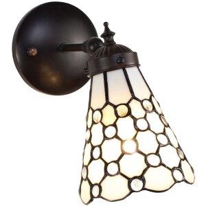 Clayre & Eef 5LL-6207 Tiffany Wandlampe Weiß...