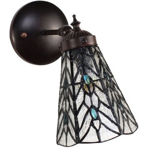 Clayre & Eef 5LL-6208 Tiffany Wandlampe Grau, Blau...