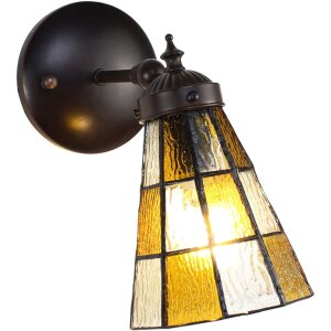 Clayre & Eef 5LL-6209 Tiffany Wandlampe Braun,...