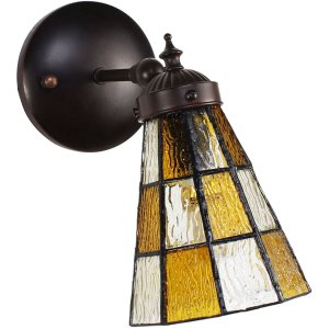 Clayre & Eef 5LL-6209 Tiffany Wandlampe Braun,...