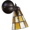 Clayre & Eef 5LL-6209 Lampă de perete Tiffany maro, alb 17x12x23 cm E14-max 1x40W