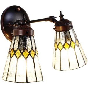 Clayre & Eef 5LL-6210 Tiffany Wandlampe Beige...