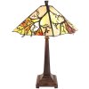 Clayre & Eef 5LL-6226 Lampă de masă Tiffany maro, bej Ø 36x57 cm E27-max 2x60W