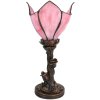 Clayre & Eef 5LL-6232 Lampă de masă Tiffany floare roz Ø 18x32 cm E14-max 1x25W