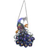 Clayre & Eef 5LL-6238 Tiffany Window Picture Peacock Blue 35x70 cm