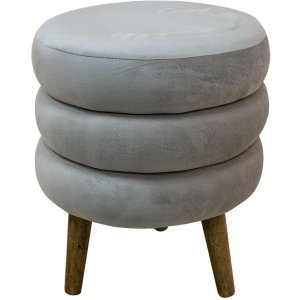 Clayre & Eef 64961BE Hocker Beige Ø 38x44 cm