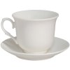 Clayre & Eef 6CE1441 Ceașcă de cafea cu farfurioară (set de 6) Alb 220 ml