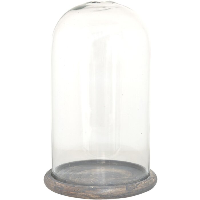 Clayre & Eef 6GL3536 Clopot de sticlă transparent Ø 17x29 cm