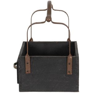 Clayre & Eef 6H1915Z Coș de depozitare negru 24x19x28 cm