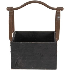 Clayre & Eef 6H1915Z Coș de depozitare negru 24x19x28 cm