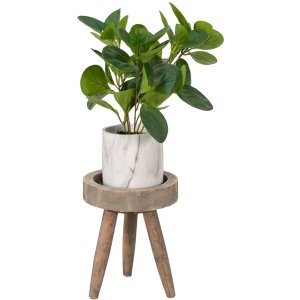 Clayre & Eef 6H2212 Măsuță pentru plante lemn maro Ø 16x20 cm