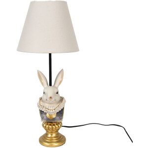 Clayre & Eef 6LMC0056 Tischlampe Kaninchen Beige...