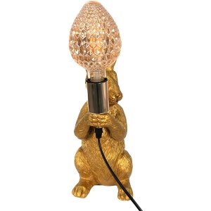 Clayre & Eef 6LMP748 Tischlampe Kaninchen Gold...