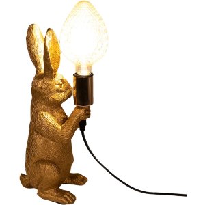 Clayre & Eef 6LMP748 Lampă de masă rabbit gold 13x17x36 cm E27 max 60W