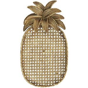 Clayre & Eef 6PR4774 Dekoschale Ananas Gold 40x22x4...