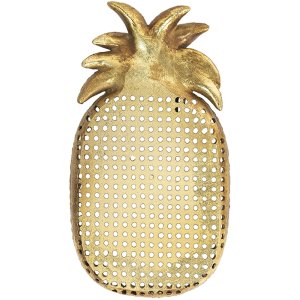 Clayre & Eef 6PR4774 Dekoschale Ananas Gold 40x22x4...