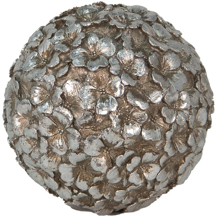 Clayre & Eef 6PR4782 Deco Ball de culoare argintie Ø 10 cm