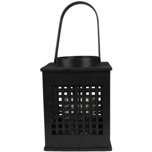 Clayre & Eef 6RO0579L Windlicht Schwarz 19x19x25 cm